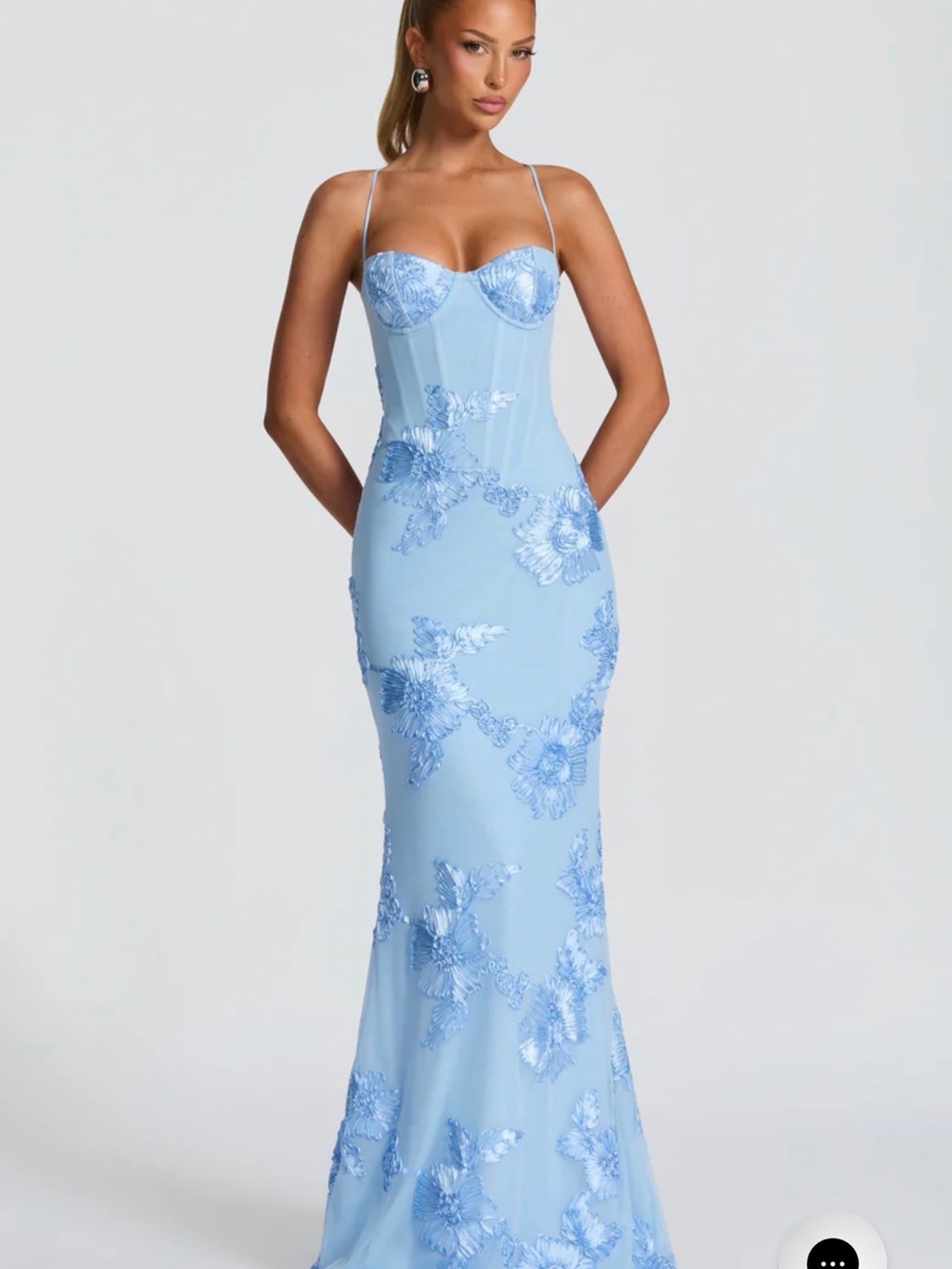 NEFERTITI MAXI DRESS - GLACIER BLUE